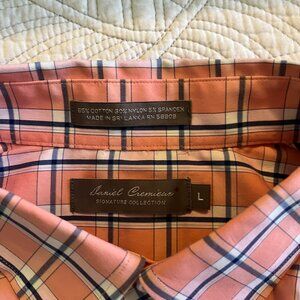 DANIEL CREMIEUX MEN'S SZ LARGE LS COTTON BLEND DRESS SHIRT